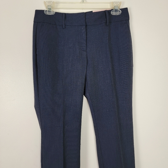 Ann Taylor Factory Navy Blue Modern Fit Trouser Straight-Leg Slim 2P Dress Pants - Picture 3 of 12